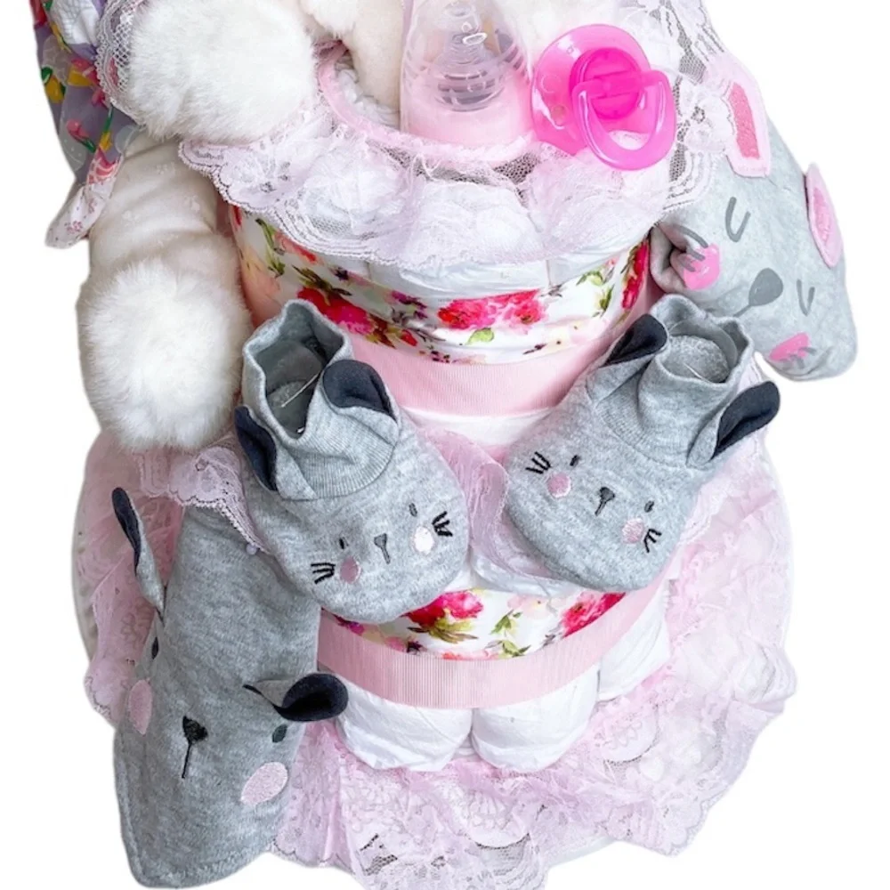 Bunny Diaper Cake, Easter Diaper Cake